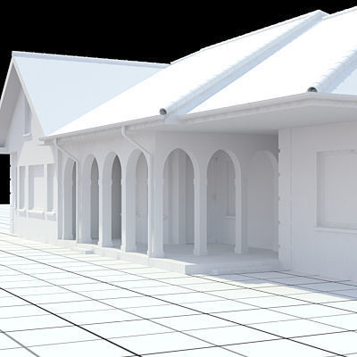 highly detailed single-family house 15 3D model