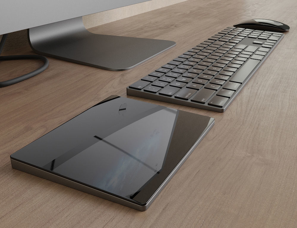 Apple iMac Pro Space Gray 3D model_2