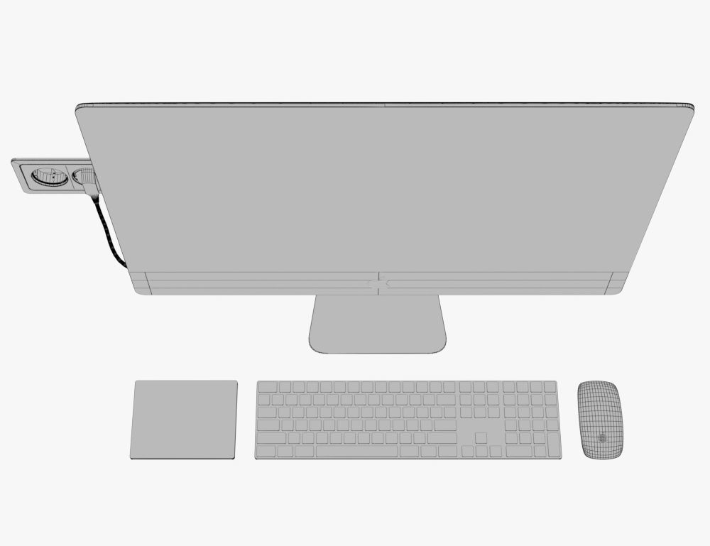 Apple iMac Pro Space Gray 3D model_4
