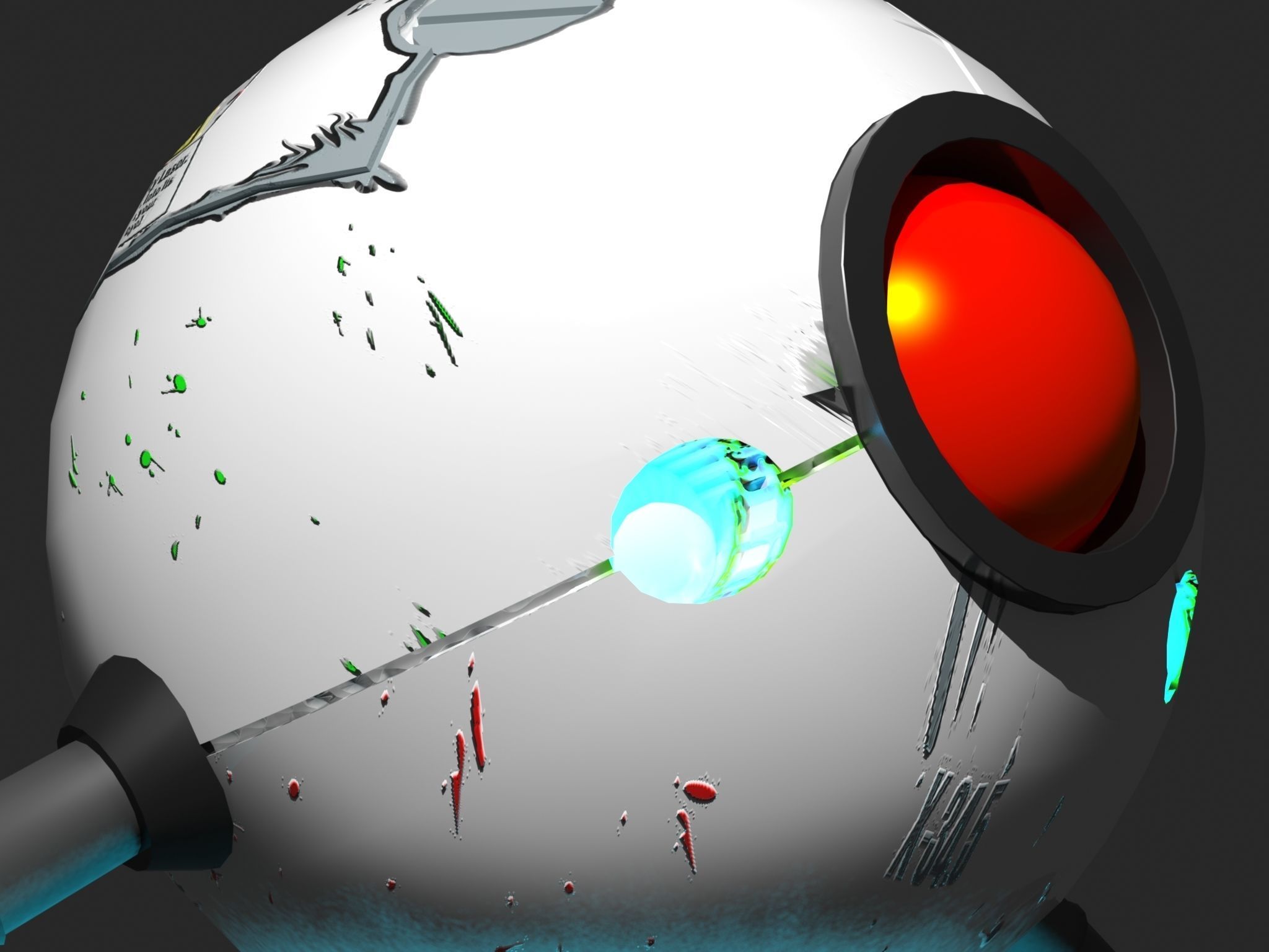 Sci Fi High Quality Drone Low-poly 3D model_4