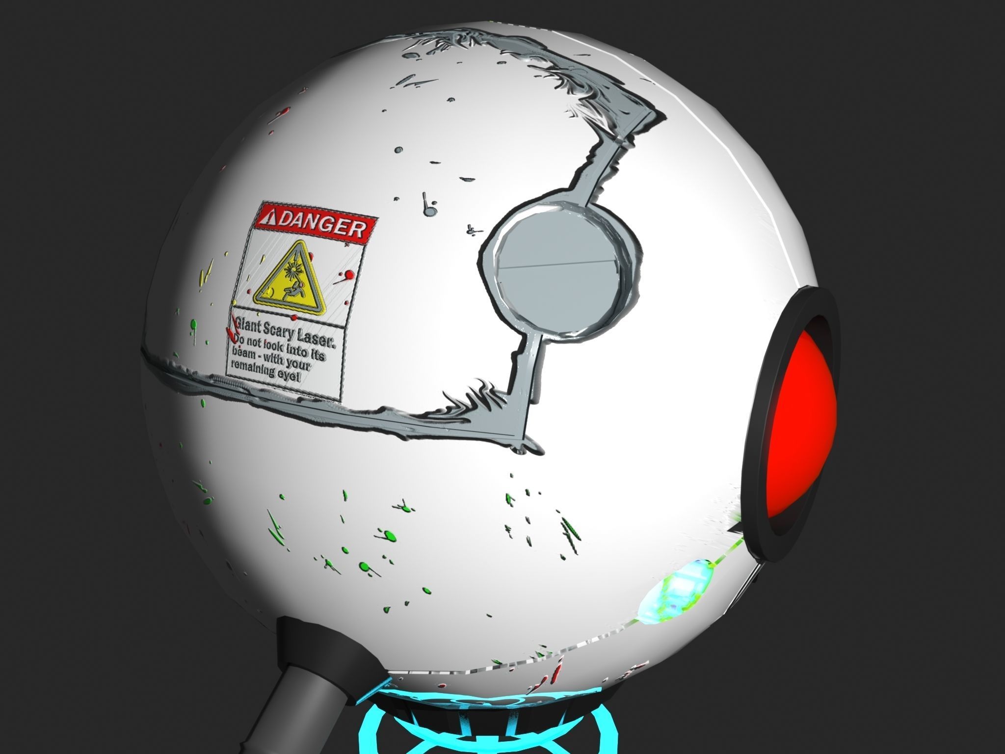 Sci Fi High Quality Drone Low-poly 3D model_3