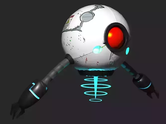 Sci Fi High Quality Drone Low-poly 3D model