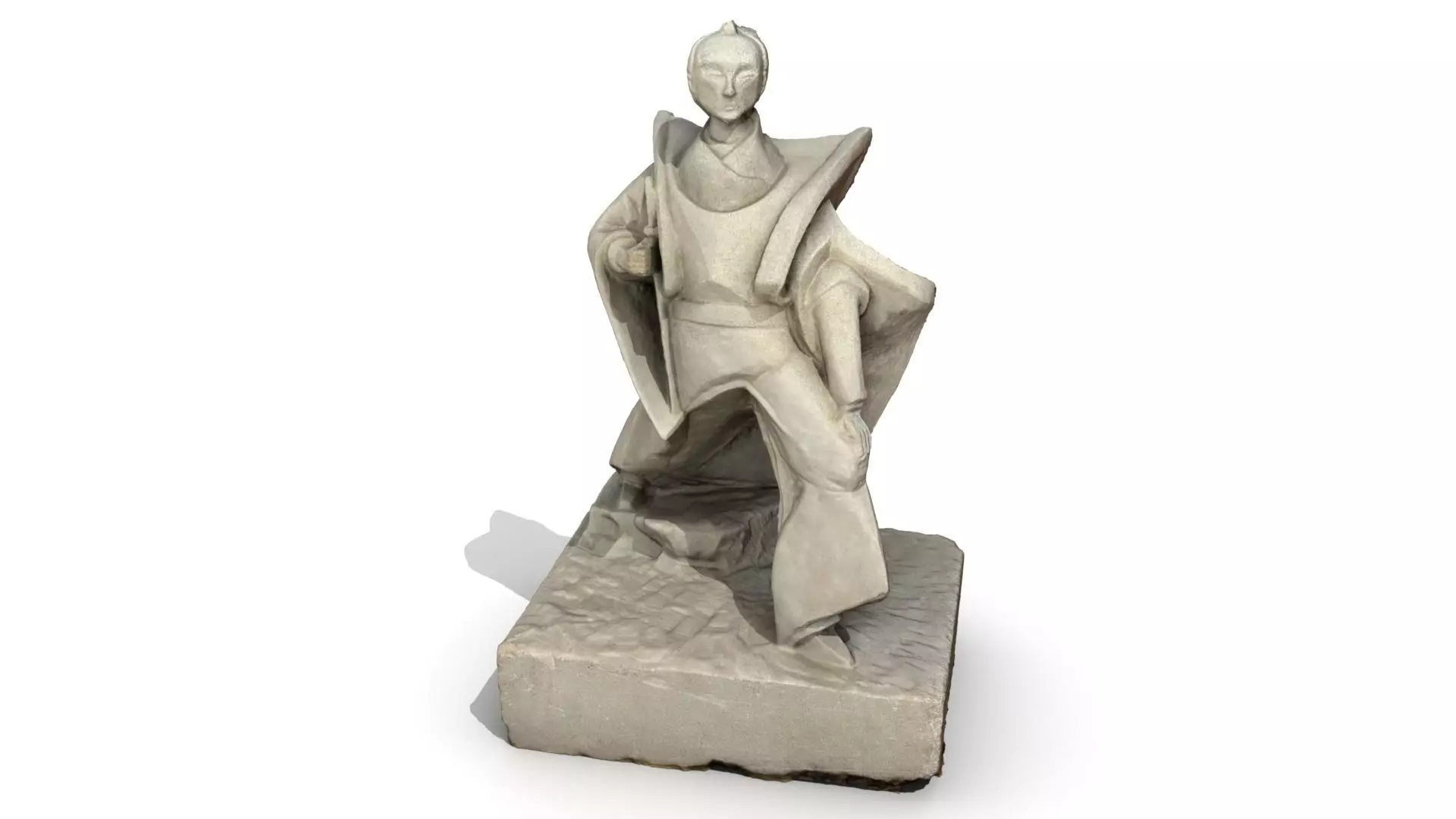 Stone Samurai Statue 3D Scan 3D model
