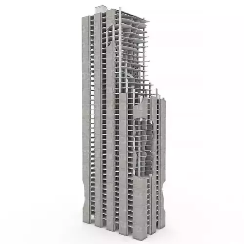 NYC Demolished Building 01 Low-poly 3D model