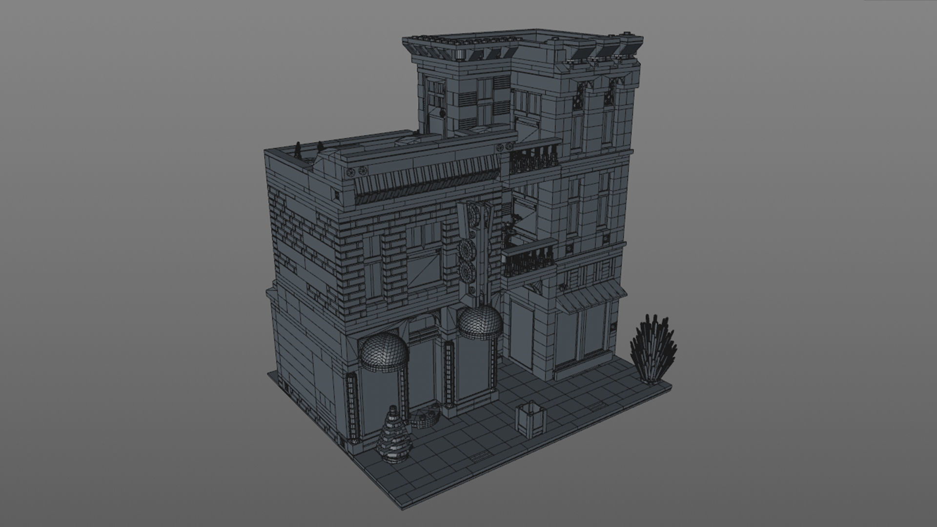 Lego Pool Low-poly 3D model_12