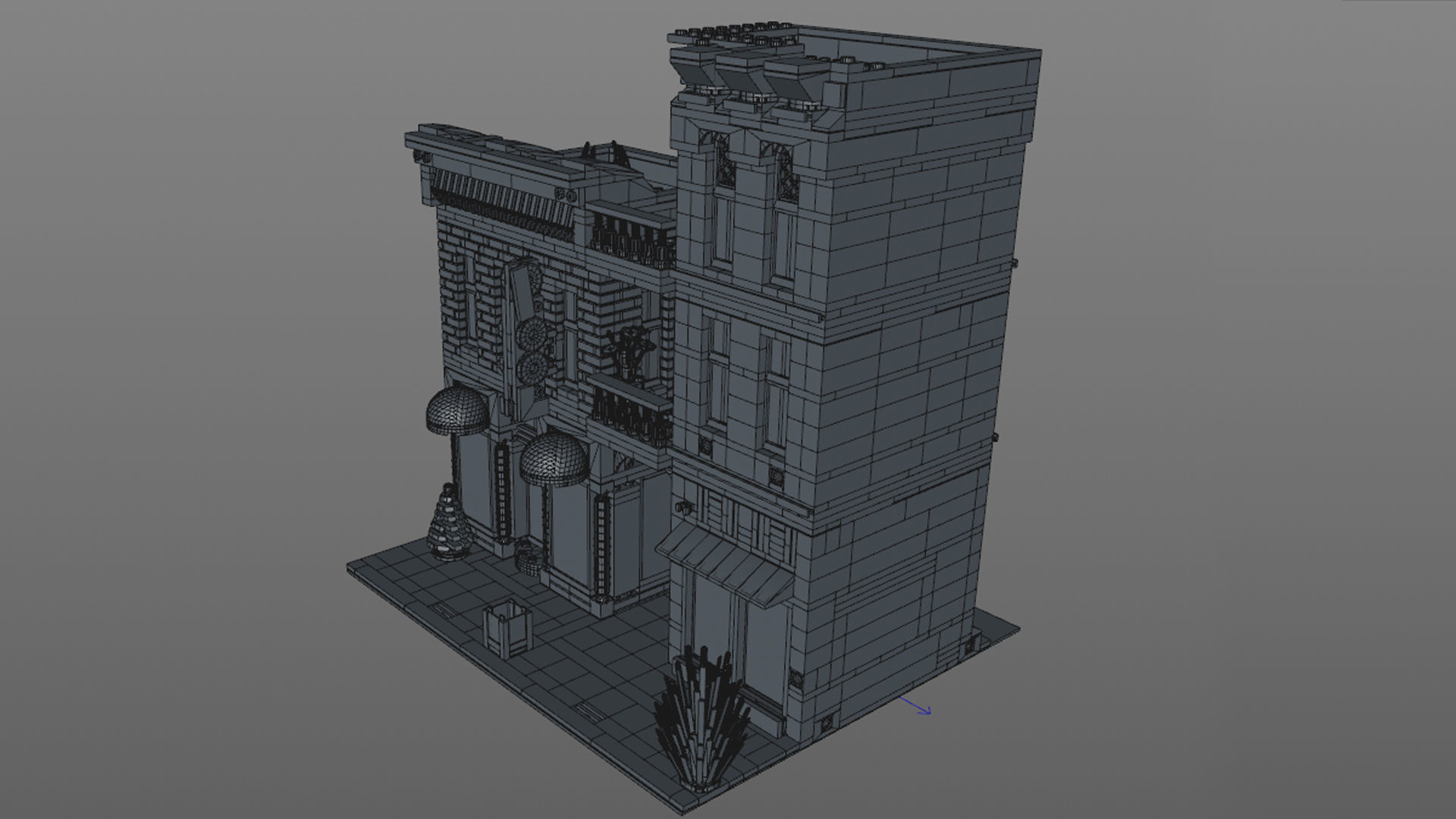 Lego Pool Low-poly 3D model_11