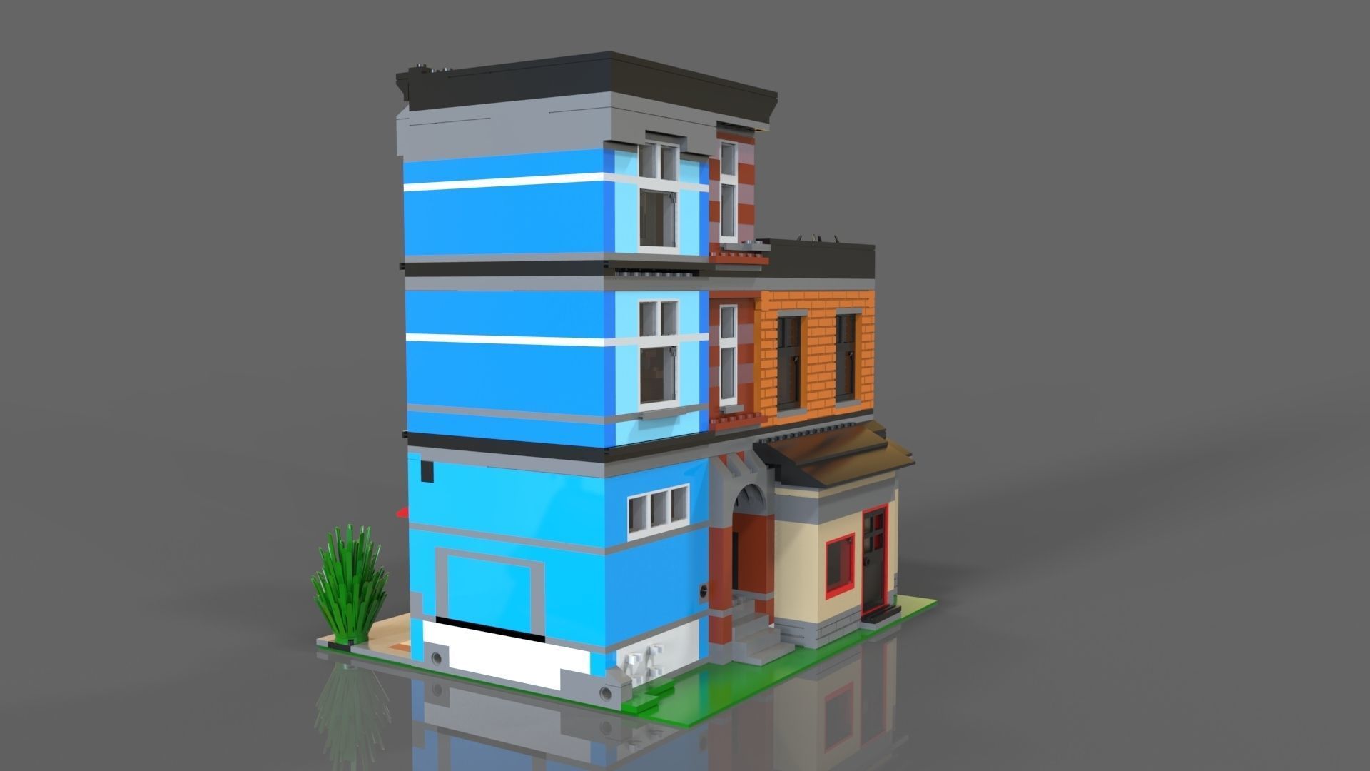 Lego Pool Low-poly 3D model_6