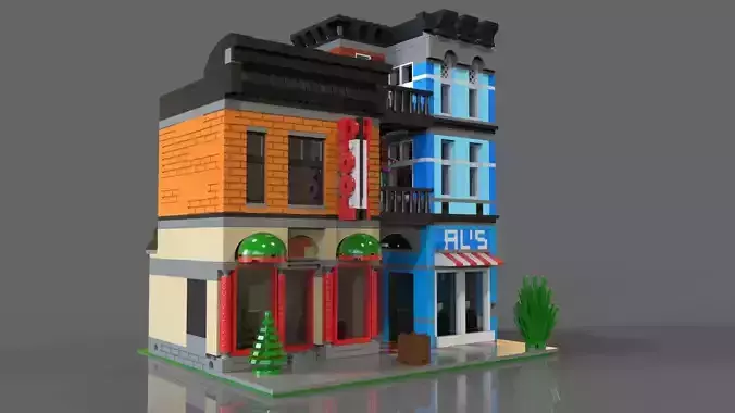 Lego Pool Low-poly 3D model