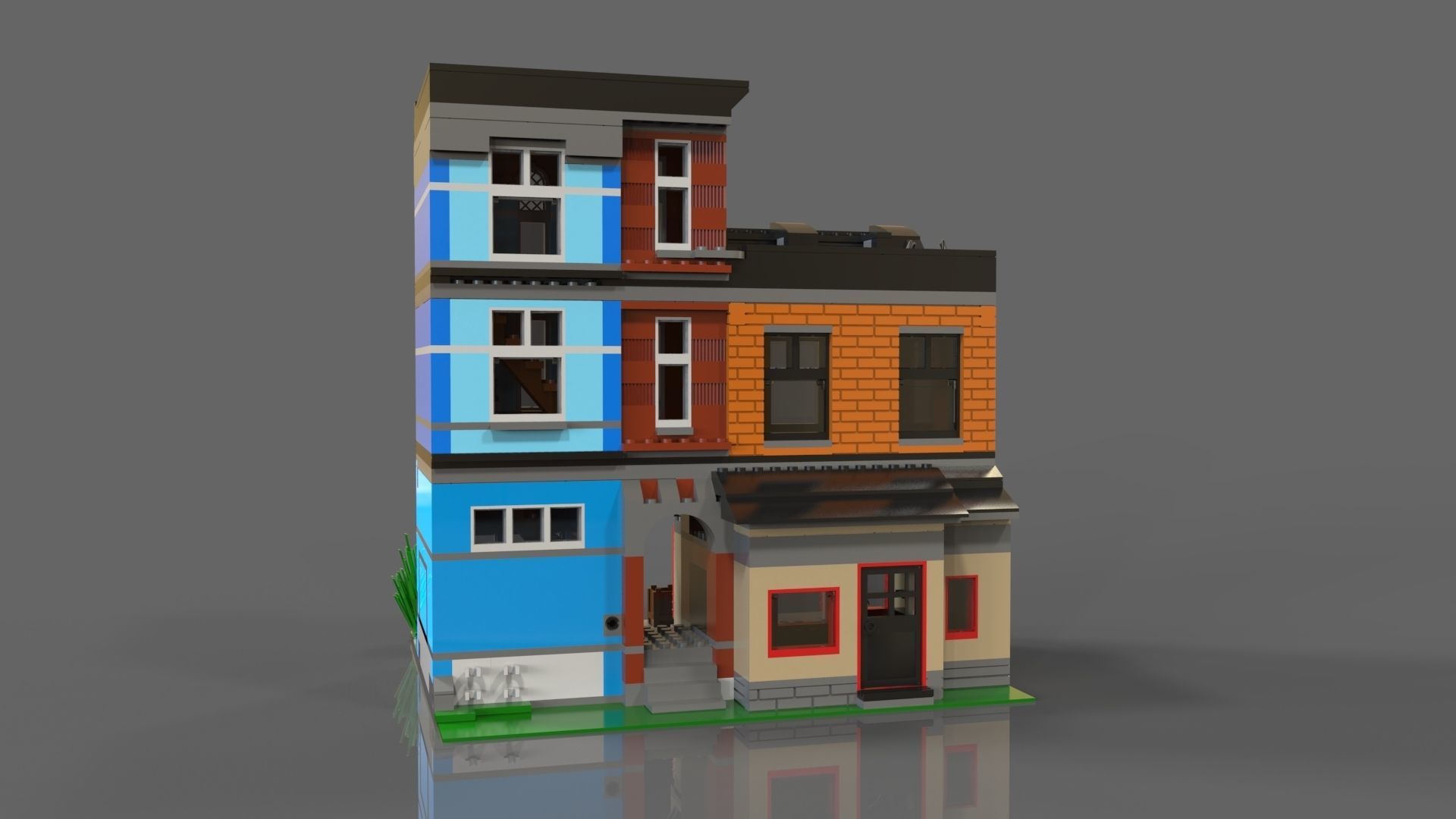 Lego Pool Low-poly 3D model_3