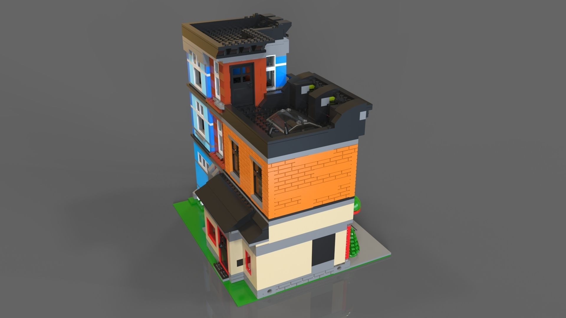 Lego Pool Low-poly 3D model_10