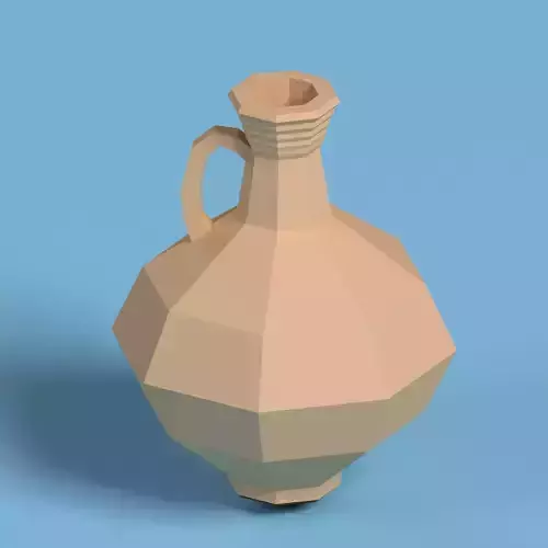 Low poly Medieval Flask