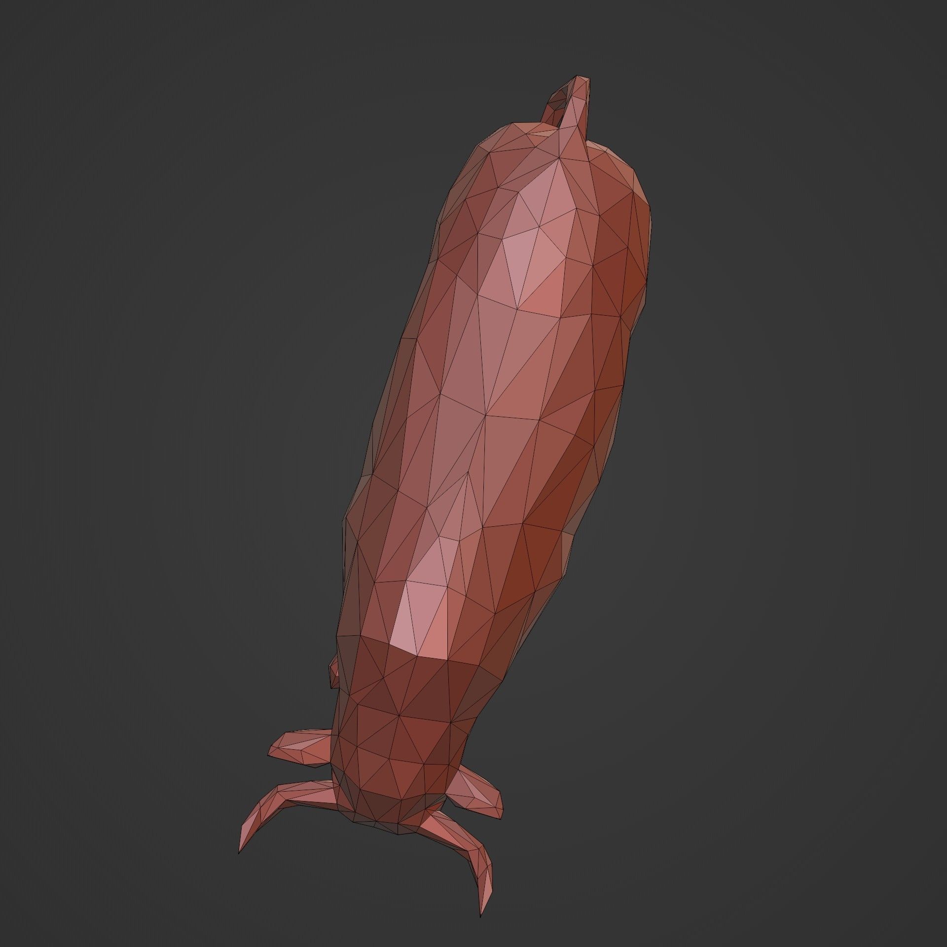 Polygonal Bull Figurine 3D print model_12