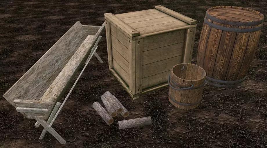 Medieval Assets Low-poly 3D model_0