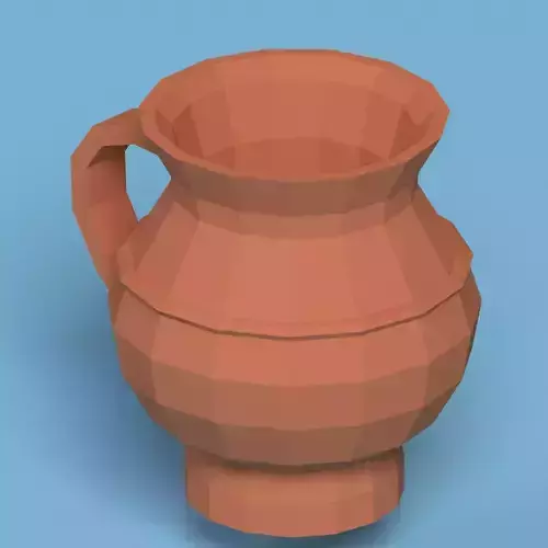 Low poly medieval Mug