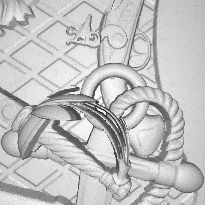 Sailing panel Bas relief 3D print model_6