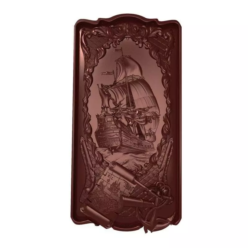 Sailing panel Bas relief 3D print model_0