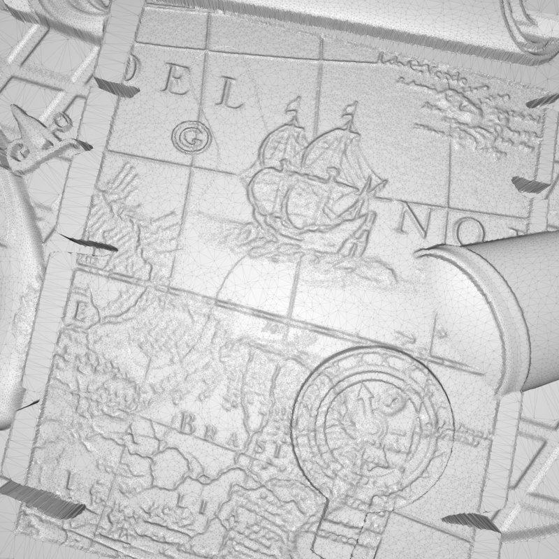 Sailing panel Bas relief 3D print model_4