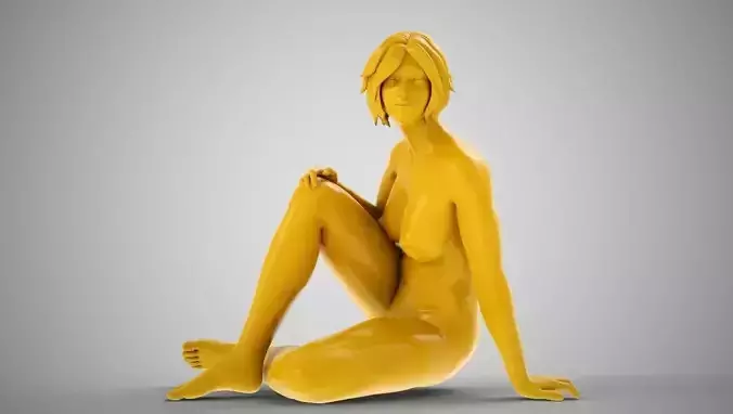 Loneliness nude woman