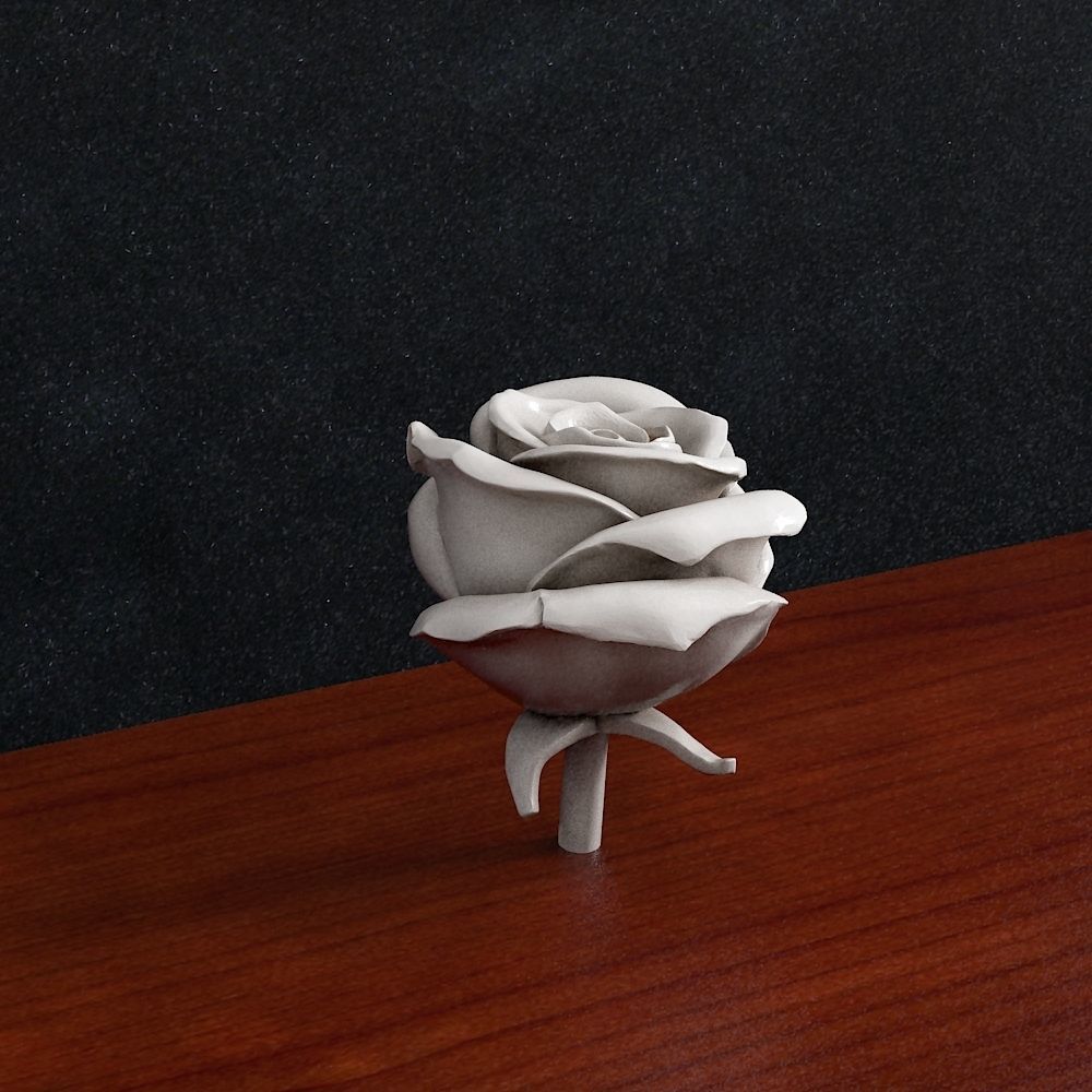 Jewelry Rose flower 3D print model_1