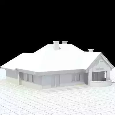 Highly detailed single-family house 3
