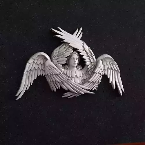 Angel 3 with wings on wall