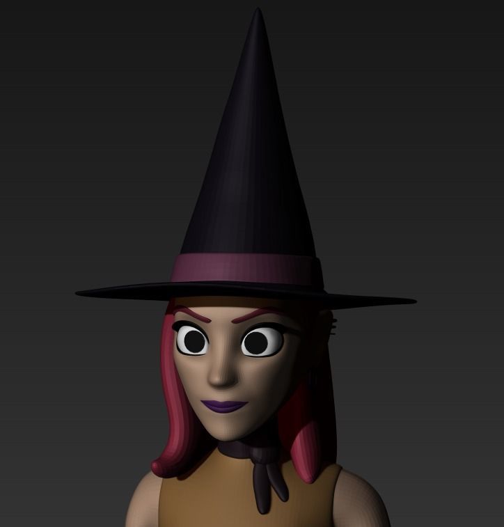 3D Challenge - Female Characters - Urban Autumn Witch 3D model_1
