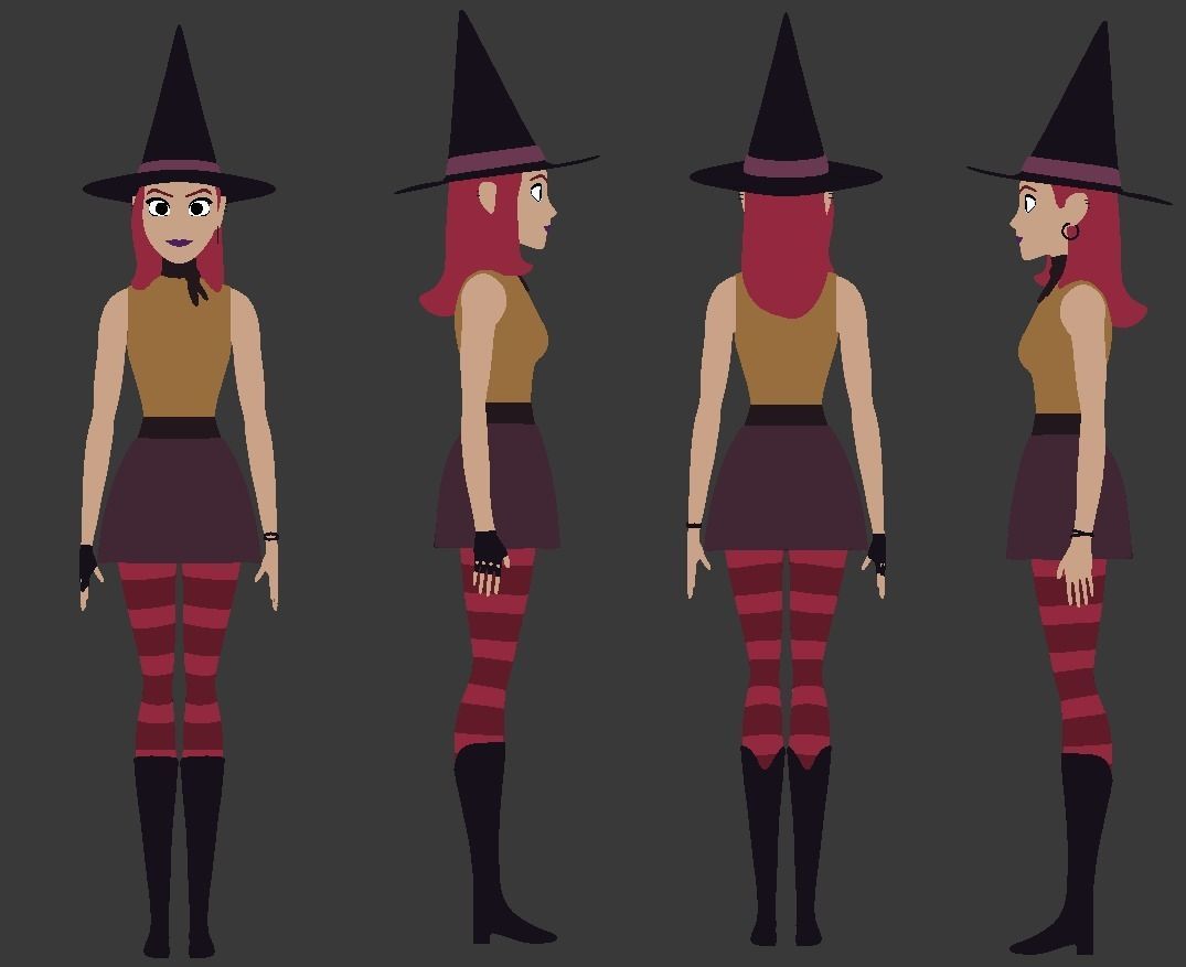 3D Challenge - Female Characters - Urban Autumn Witch 3D model_4