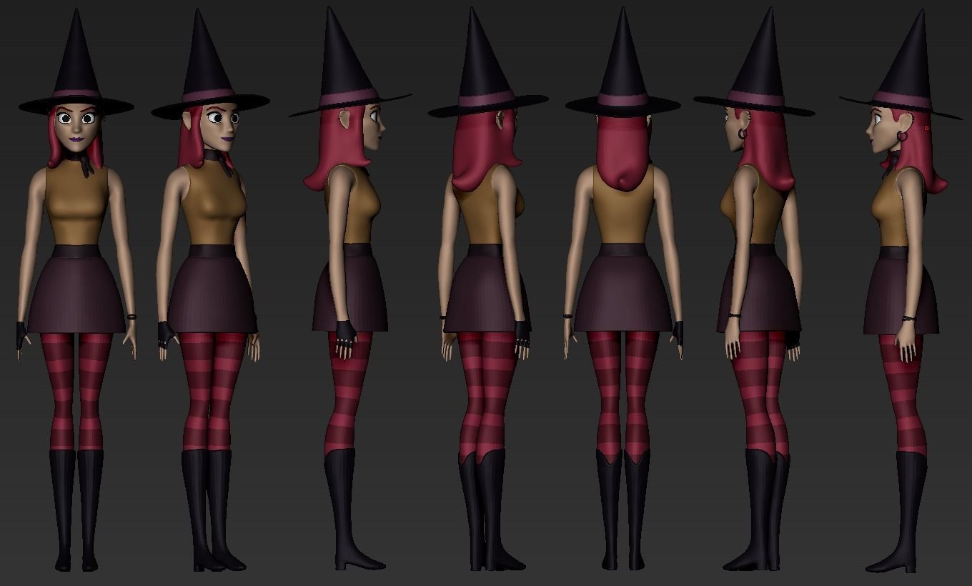 3D Challenge - Female Characters - Urban Autumn Witch 3D model_3