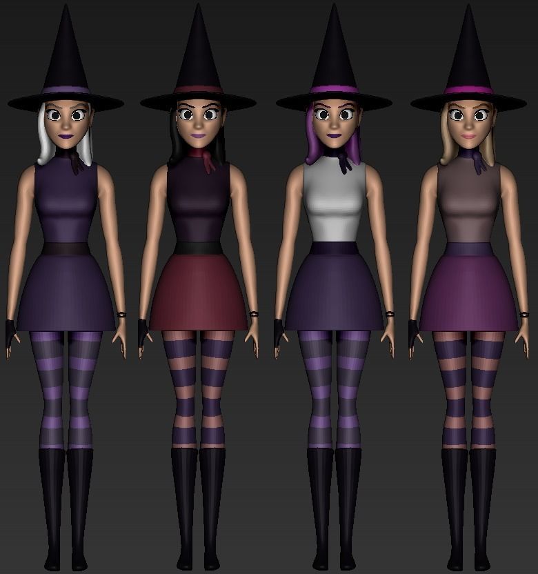 3D Challenge - Female Characters - Urban Autumn Witch 3D model_6