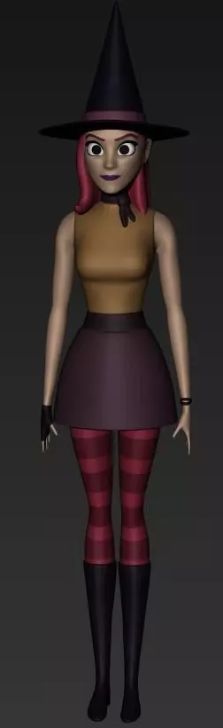 3D Challenge - Female Characters - Urban Autumn Witch 3D model_0