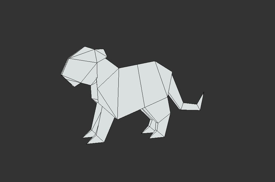 Animals of the Chinese Zodiac Low-poly 3D model_28