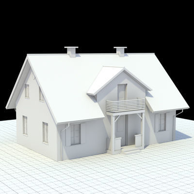 single family house 3D model_1