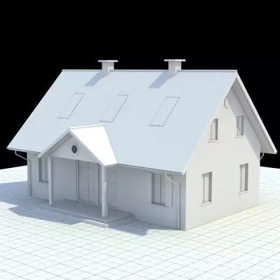single family house 3D model_0