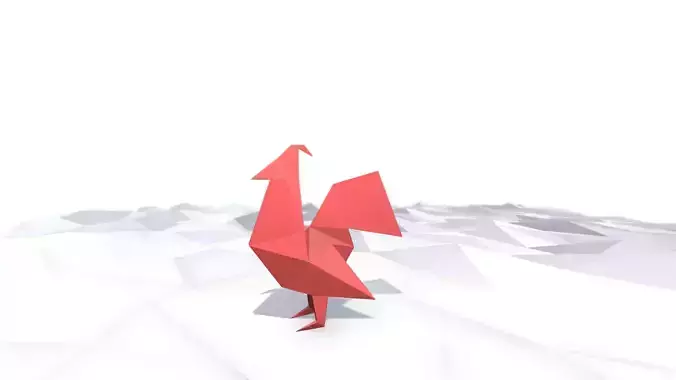 Origami Rooster