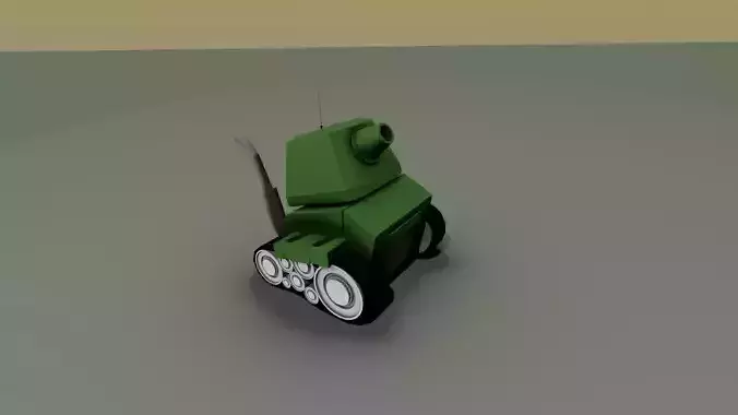 Tank Low Poly robot