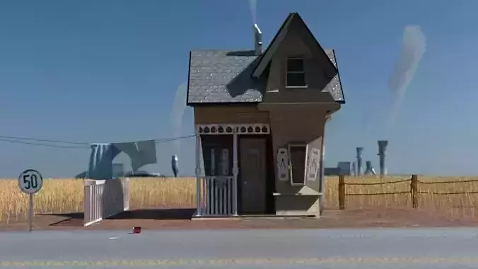 Cartoon House Style Animation Film 3D model