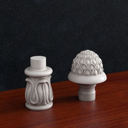 Decor 1 two octopus knobs on wooden table 3D print model