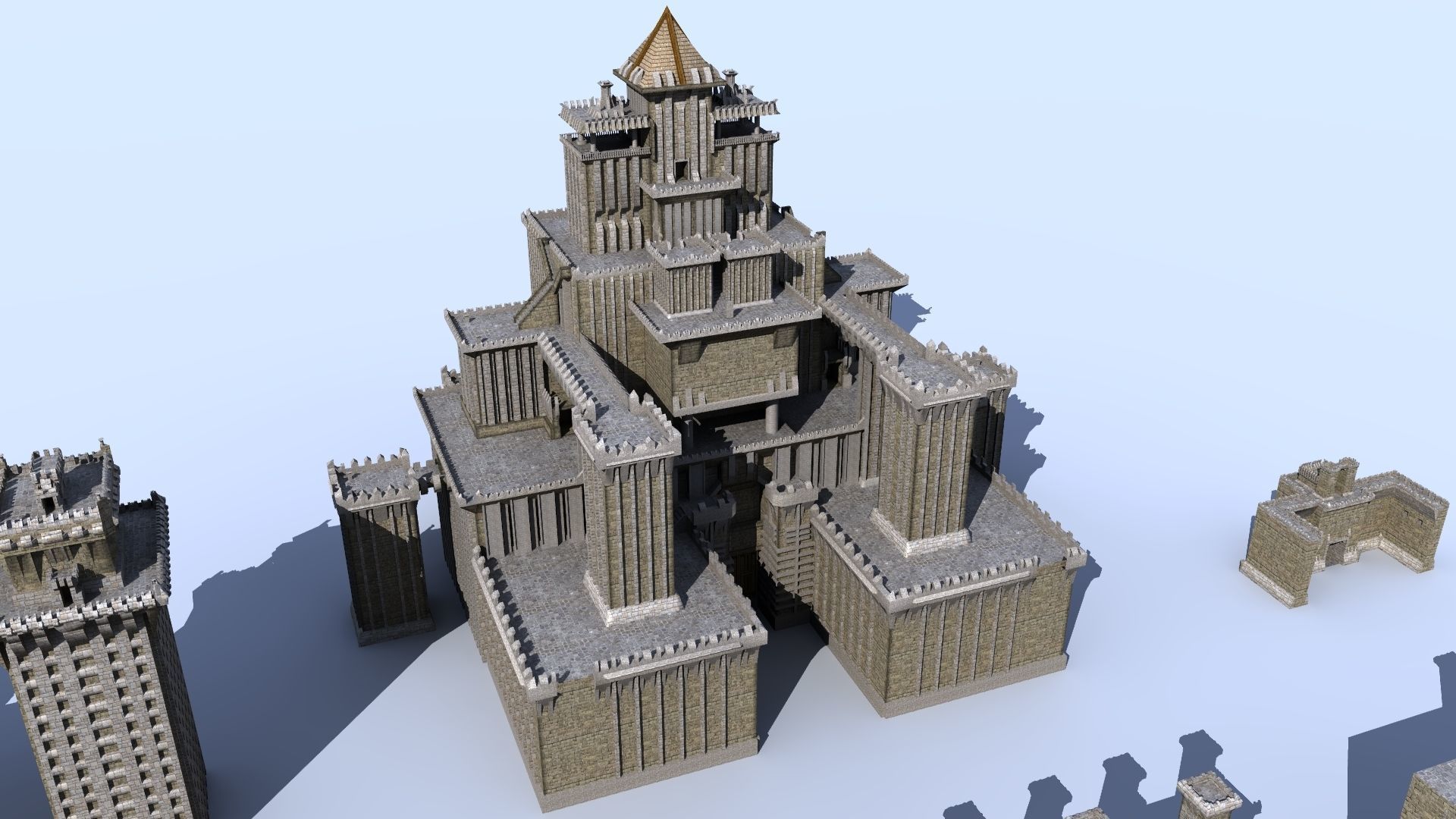 Medieval Castle Pack 3D model_4
