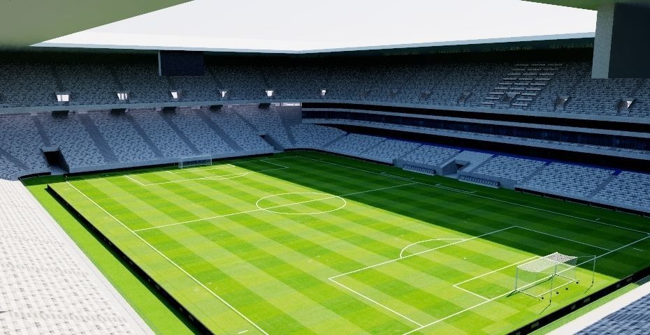 Nouveau Stade de Bordeaux Low-poly 3D model_2
