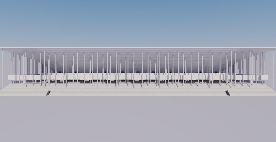 Nouveau Stade de Bordeaux Low-poly 3D model_1