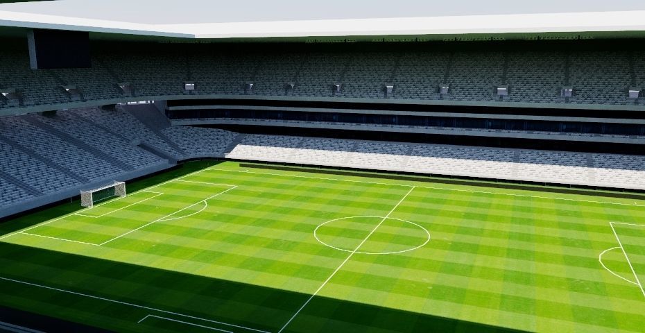 Nouveau Stade de Bordeaux Low-poly 3D model_3