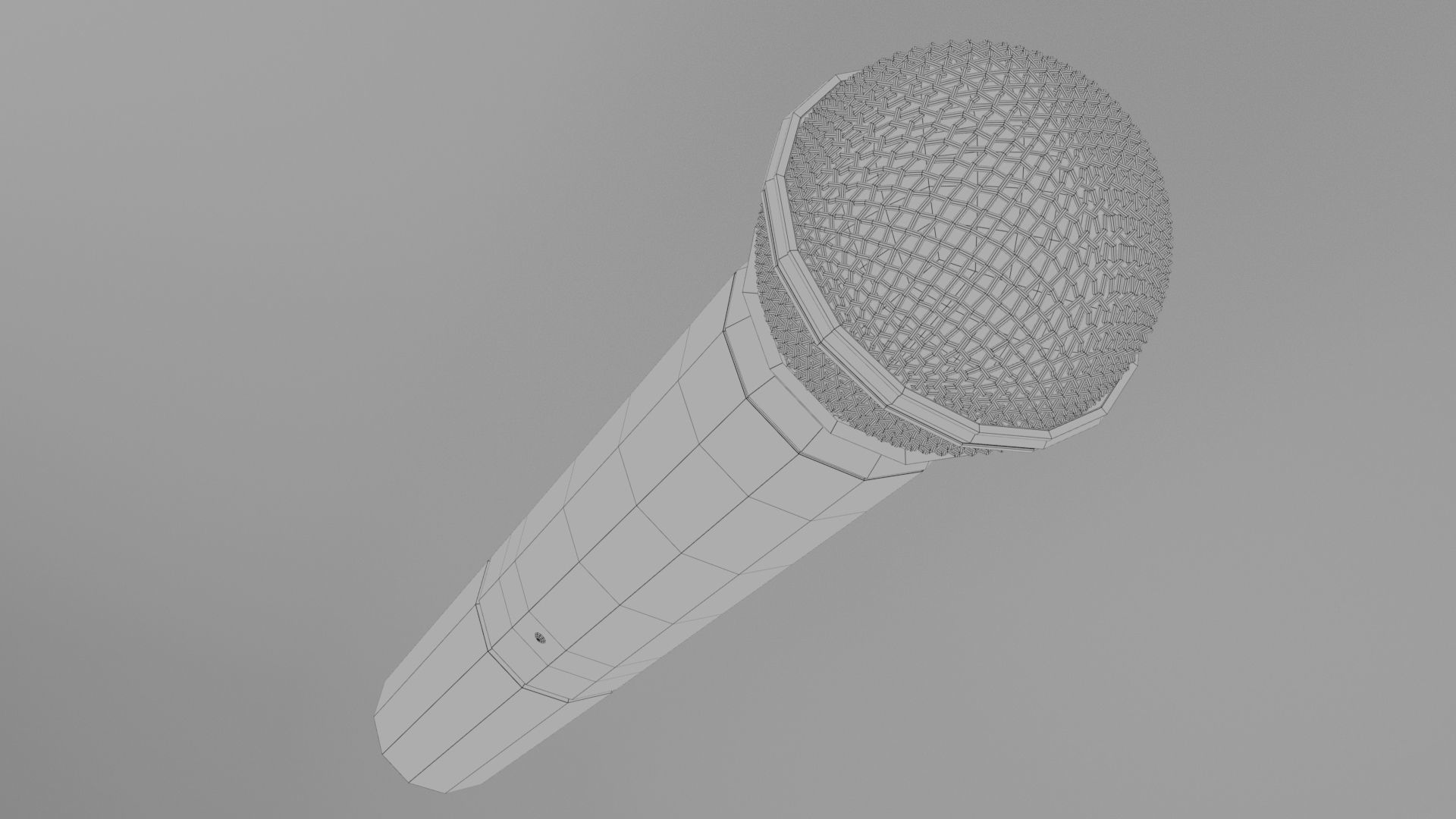 Microphone Shure beta 58A Wireless Low-poly 3D model_6