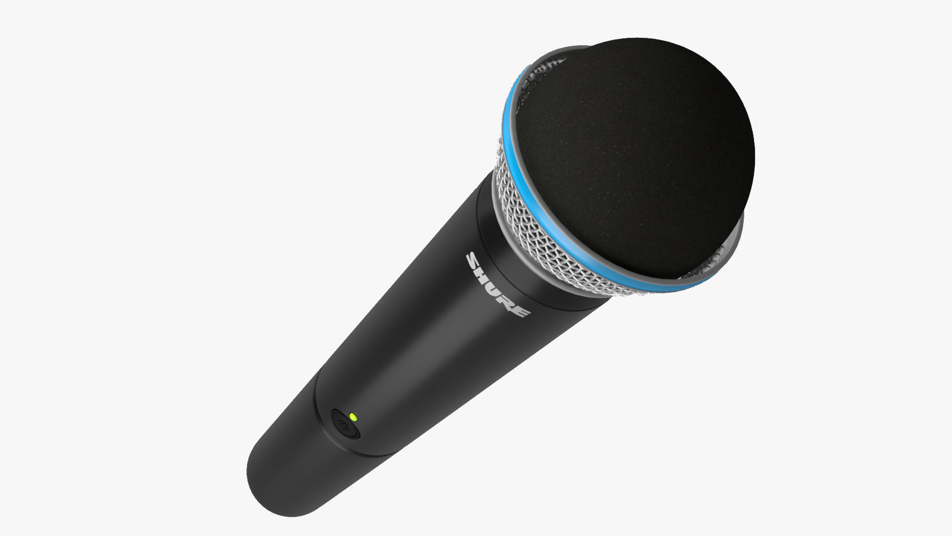 Microphone Shure beta 58A Wireless Low-poly 3D model_3