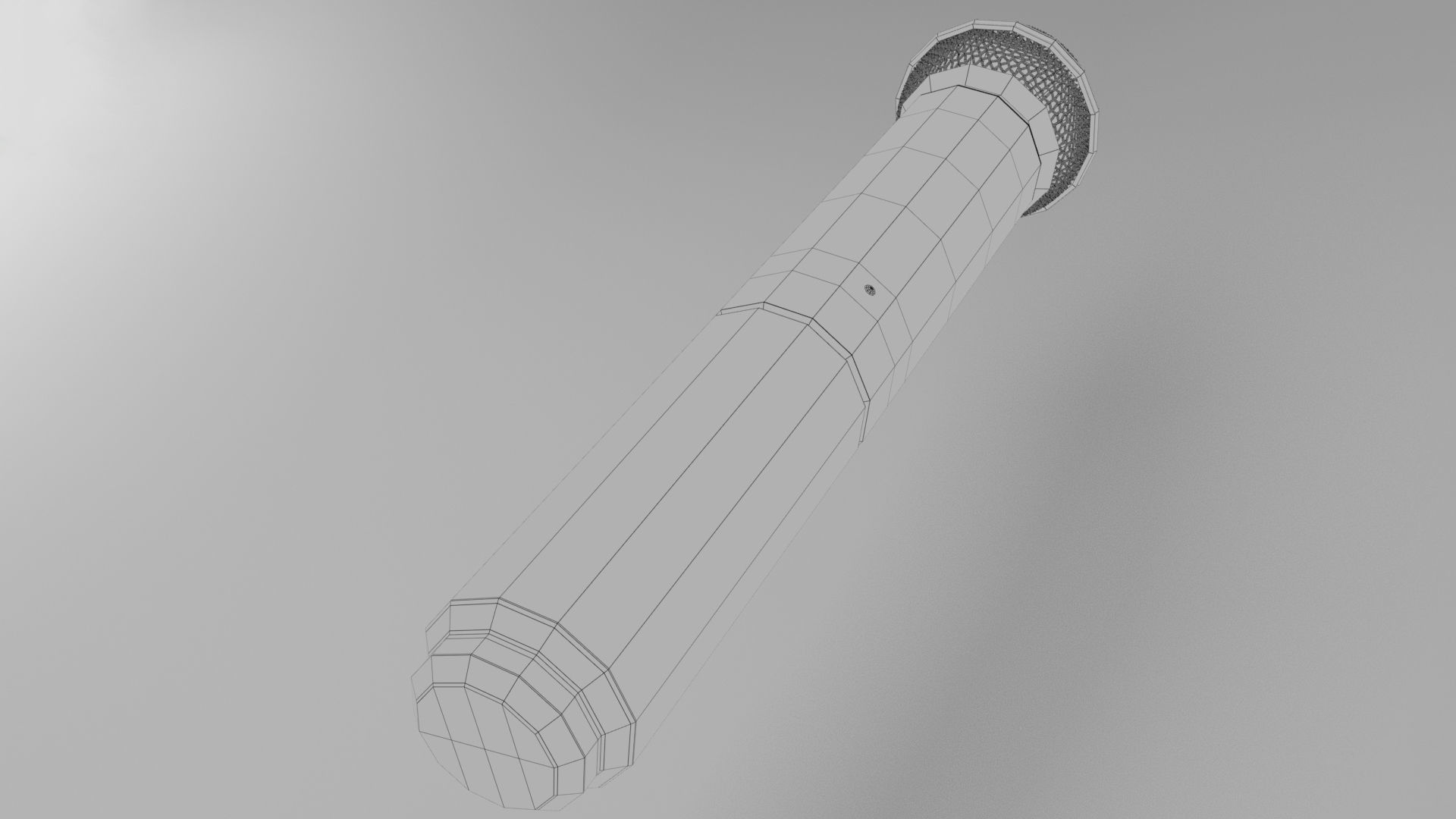 Microphone Shure beta 58A Wireless Low-poly 3D model_7