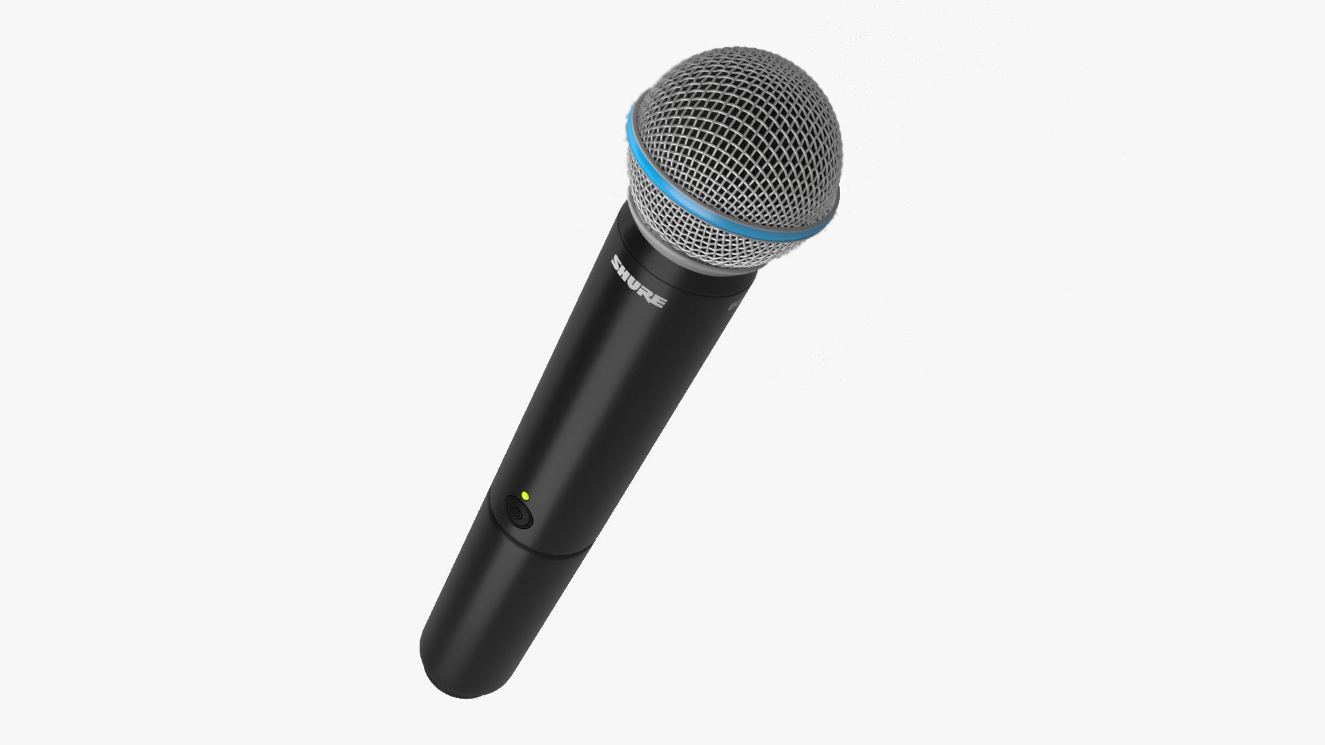 Microphone Shure beta 58A Wireless Low-poly 3D model_1