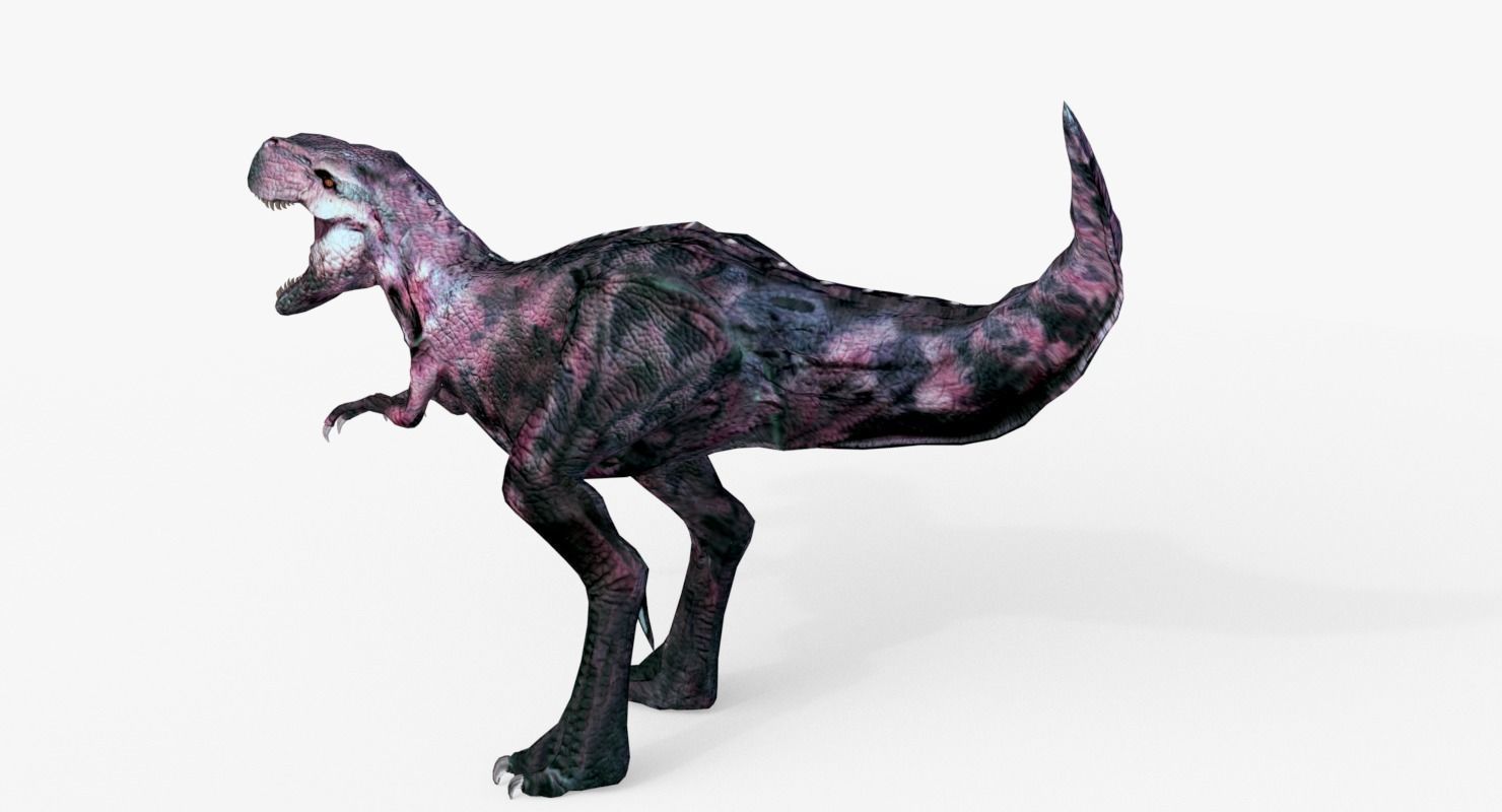 Raptor T-Rex Hybrid Dinosaur Low-poly 3D model_5