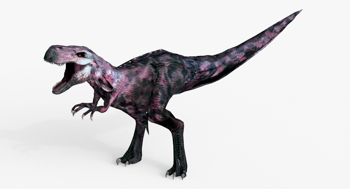 Raptor T-Rex Hybrid Dinosaur Low-poly 3D model_4