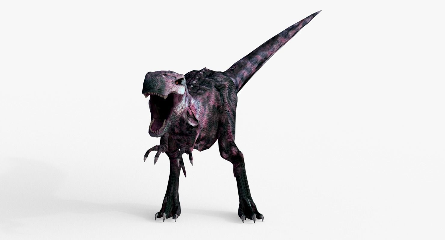 Raptor T-Rex Hybrid Dinosaur Low-poly 3D model_2