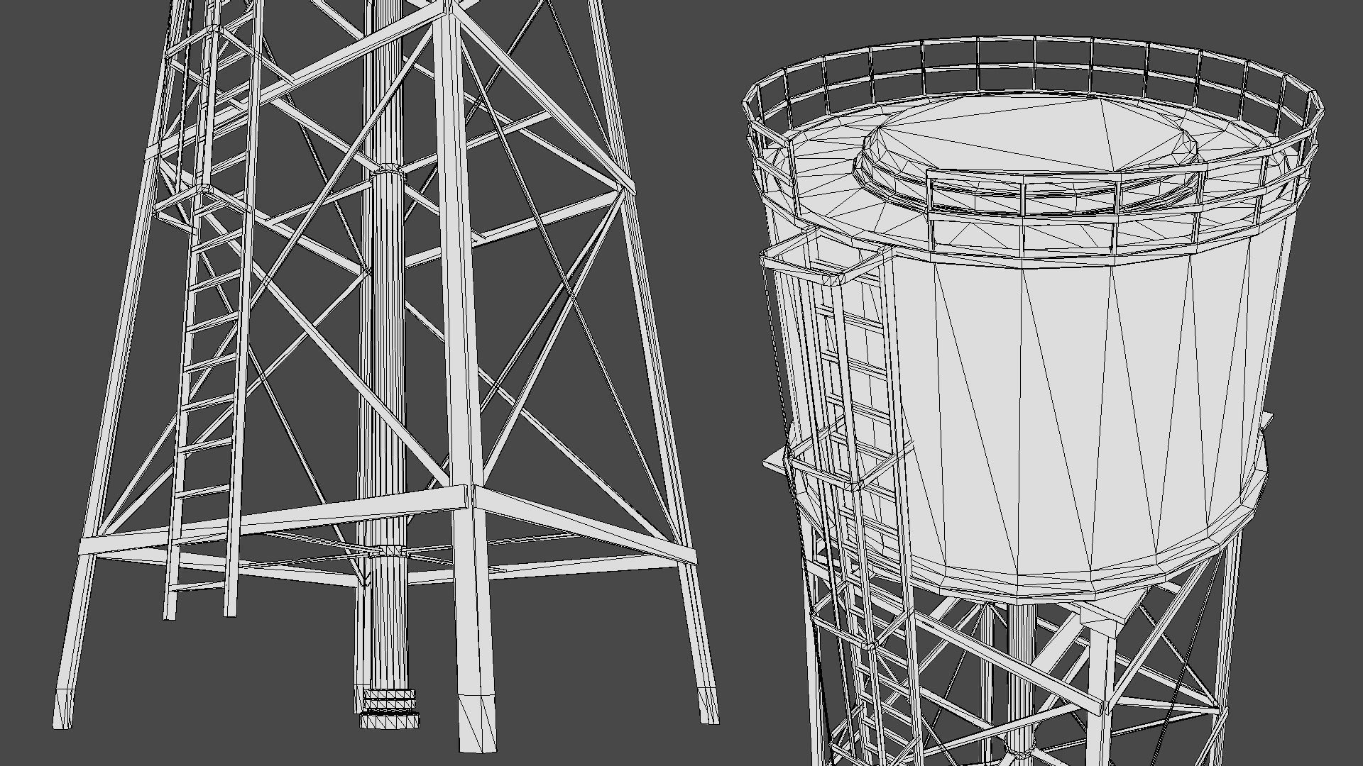 Farm Silo 7 PBR Low-poly 3D model_4
