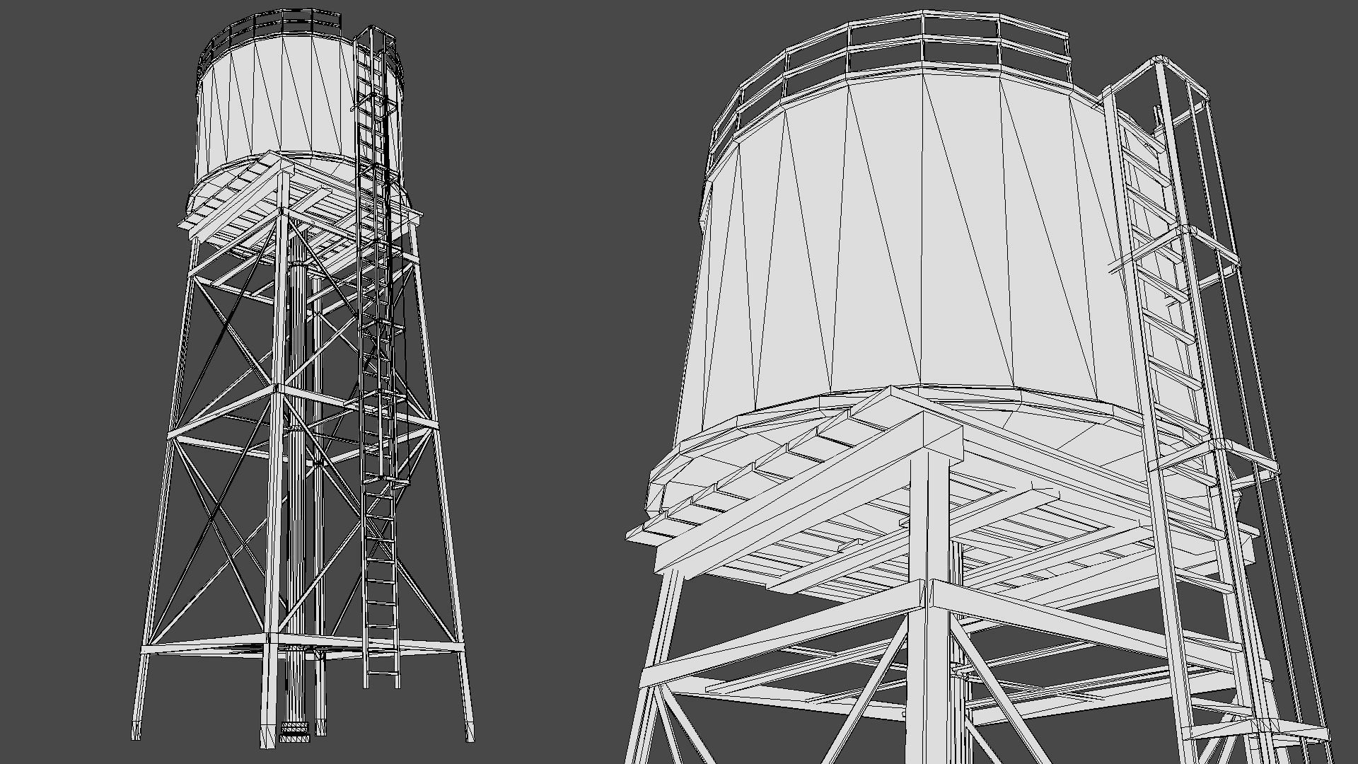 Farm Silo 7 PBR Low-poly 3D model_3